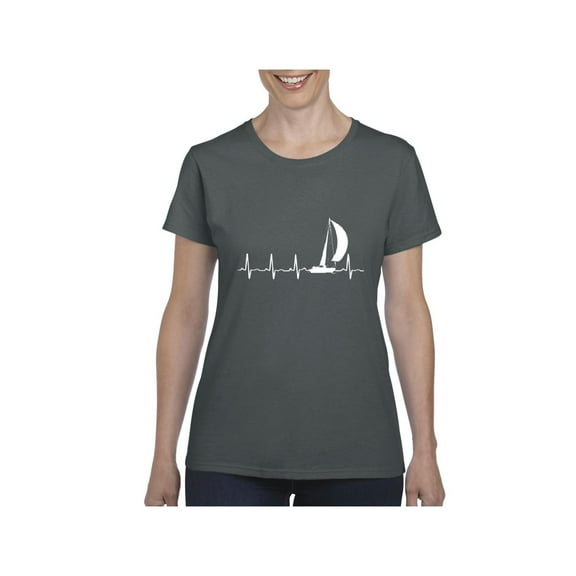 Women's T-Shirt Short Sleeve - Sailing Heartbeat