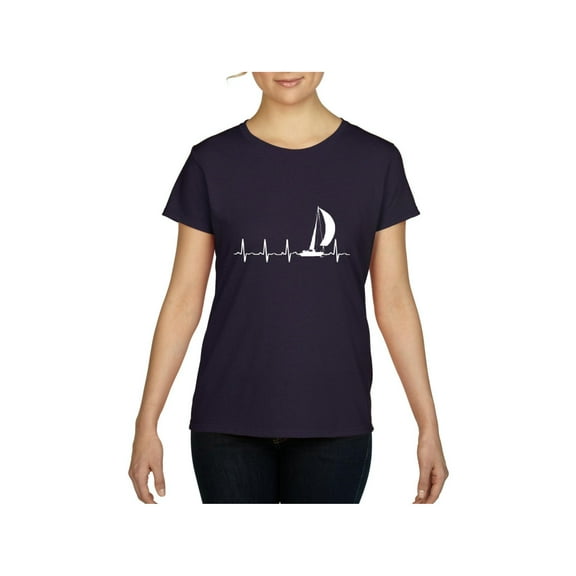 Women's T-Shirt Short Sleeve - Sailing Heartbeat