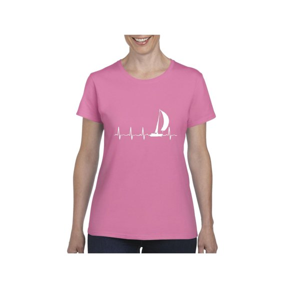 Women's T-Shirt Short Sleeve - Sailing Heartbeat