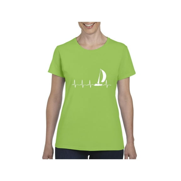 Women's T-Shirt Short Sleeve - Sailing Heartbeat