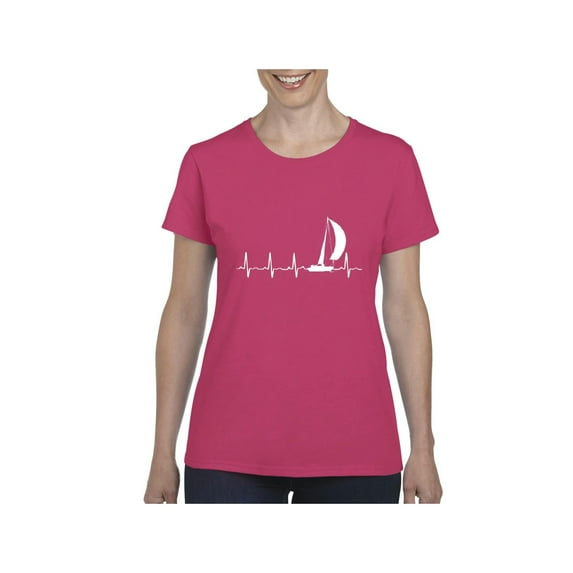 Women's T-Shirt Short Sleeve - Sailing Heartbeat