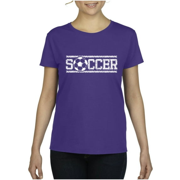 Women's T-Shirt Short Sleeve - Soccer With Ball