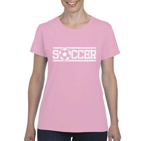 Women's T-Shirt Short Sleeve - Soccer With Ball
