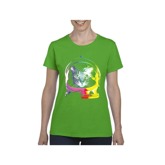 Women's T-Shirt Short Sleeve - Space Cat