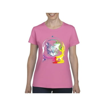 Women's T-Shirt Short Sleeve - Space Cat