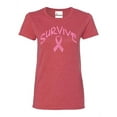 thumbnail image 1 of Women's T-Shirt Short Sleeve - Survive Pink Ribbon, 1 of 5