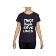 thumbnail image 1 of Women's T-Shirt Short Sleeve - Thick Thighs Save Lives, 1 of 5