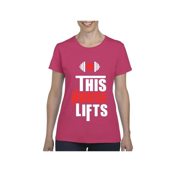 Women's T-Shirt Short Sleeve - This Nurse Lifts