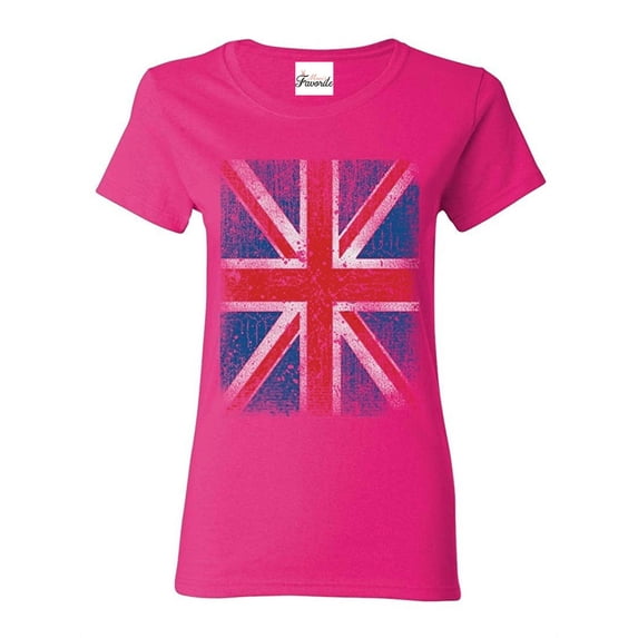 Women's T-Shirt Short Sleeve - Union Jack British Flag