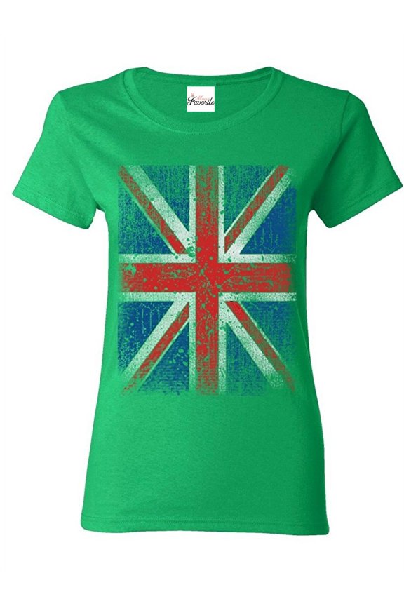 Women's T-Shirt Short Sleeve - Union Jack British Flag