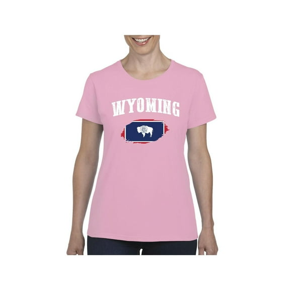Women's T-Shirt Short Sleeve - Wyoming Flag