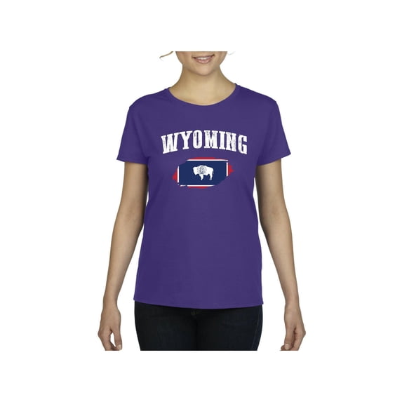 Women's T-Shirt Short Sleeve - Wyoming Flag