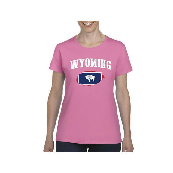 Women's T-Shirt Short Sleeve - Wyoming Flag