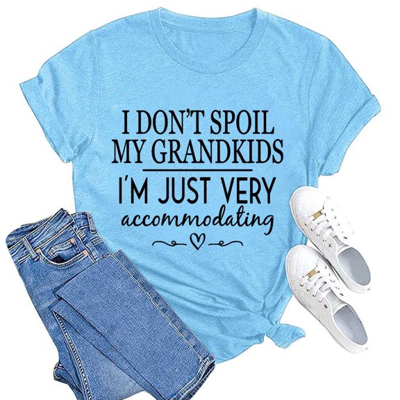 Women's T-Shirt Solid Color Casual Fashion Letter Printed Round Neck Short Sleeve Soft Comfortable Stretchable