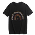 thumbnail image 1 of Women's T-Shirt Teacher Life Shirt Rainbow Leopard Graphic Tee Kindergarten Teachers Gift Casual Short Sleeve Top Black 2X-Large, 1 of 4