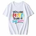 thumbnail image 1 of Women's T-Shirt Test Day Teacher Shirt You Are More Than A Test Score Casual Short Sleeve Top White Large, 1 of 4