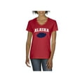 thumbnail image 1 of Women's T-Shirt V-Neck Short Sleeve - Alaska Flag, 1 of 5