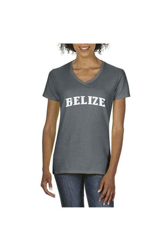 Women's T-Shirt V-Neck Short Sleeve - Belize