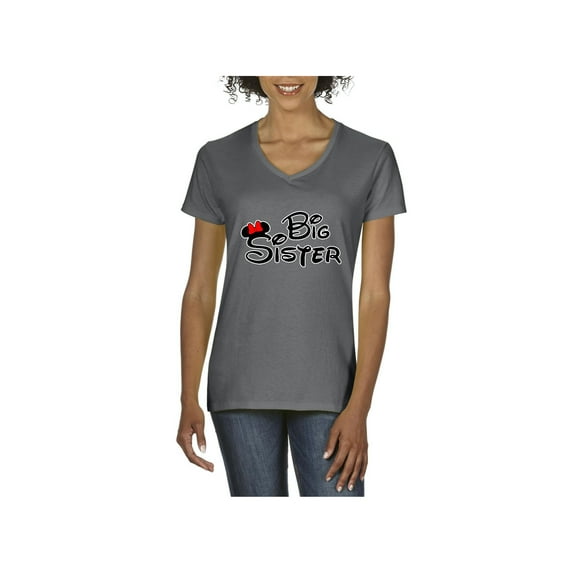 Women's T-Shirt V-Neck Short Sleeve - Big Sister