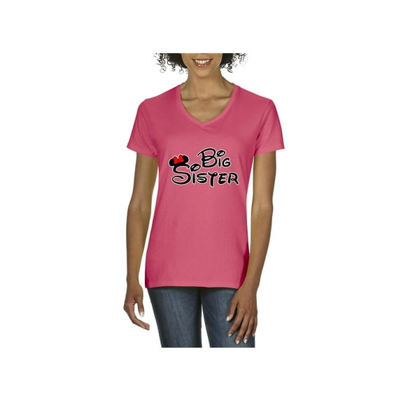 Women's T-Shirt V-Neck Short Sleeve - Big Sister
