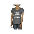 thumbnail image 1 of Women's T-Shirt V-Neck Short Sleeve - Birthday Gift Queens Are Born in December, 1 of 5