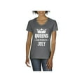 thumbnail image 1 of Women's T-Shirt V-Neck Short Sleeve - Birthday Gift Queens Are Born in July, 1 of 5