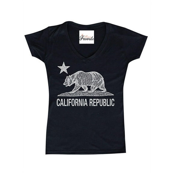 Women's T-Shirt V-Neck Short Sleeve - California Cali