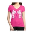 thumbnail image 1 of Women's T-Shirt V-Neck Short Sleeve - Cancer Ribbon, 1 of 5