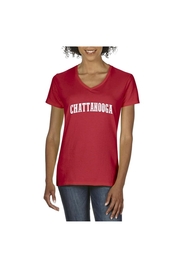 Women's T-Shirt V-Neck Short Sleeve - Chattanooga