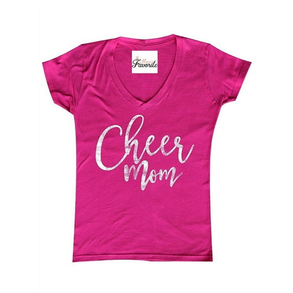 Women's T-Shirt V-Neck Short Sleeve - Cheer Mom