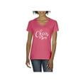 thumbnail image 1 of Women's T-Shirt V-Neck Short Sleeve - Cheer Mom, 1 of 5