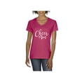 thumbnail image 1 of Women's T-Shirt V-Neck Short Sleeve - Cheer Mom, 1 of 5