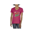 thumbnail image 1 of Women's T-Shirt V-Neck Short Sleeve - Christmas Dear Santa, 1 of 5