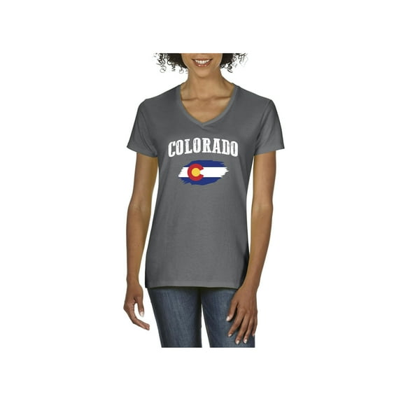 IWPF - Women's T-Shirt V-Neck Short Sleeve - Colorado Flag