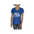 thumbnail image 1 of Women's T-Shirt V-Neck Short Sleeve - Crazy Cat Lady, 1 of 5