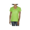 thumbnail image 1 of Women's T-Shirt V-Neck Short Sleeve - Deer Heartbeat, 1 of 5