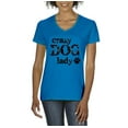 thumbnail image 1 of Women's T-Shirt V-Neck Short Sleeve - Dog Lady, 1 of 5