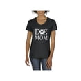 thumbnail image 1 of Women's T-Shirt V-Neck Short Sleeve - Dog Mom, 1 of 5