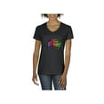 thumbnail image 1 of Women's T-Shirt V-Neck Short Sleeve - Elephant, 1 of 5