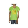 thumbnail image 1 of Women's T-Shirt V-Neck Short Sleeve - Emoji Group, 1 of 5
