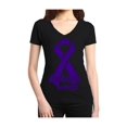 thumbnail image 1 of Women's T-Shirt V-Neck Short Sleeve - Epilepsy Ribbon, 1 of 5