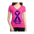 thumbnail image 1 of Women's T-Shirt V-Neck Short Sleeve - Epilepsy Ribbon, 1 of 5
