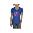 thumbnail image 1 of Women's T-Shirt V-Neck Short Sleeve - Fight Breast Cancer, 1 of 5