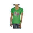 thumbnail image 1 of Women's T-Shirt V-Neck Short Sleeve - Fight Breast Cancer, 1 of 5