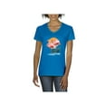 thumbnail image 1 of Women's T-Shirt V-Neck Short Sleeve - Flamingo, 1 of 5
