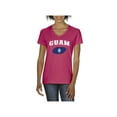 thumbnail image 1 of Women's T-Shirt V-Neck Short Sleeve - Guam Flag, 1 of 5
