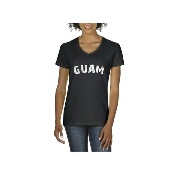 Women's T-Shirt V-Neck Short Sleeve - Guam