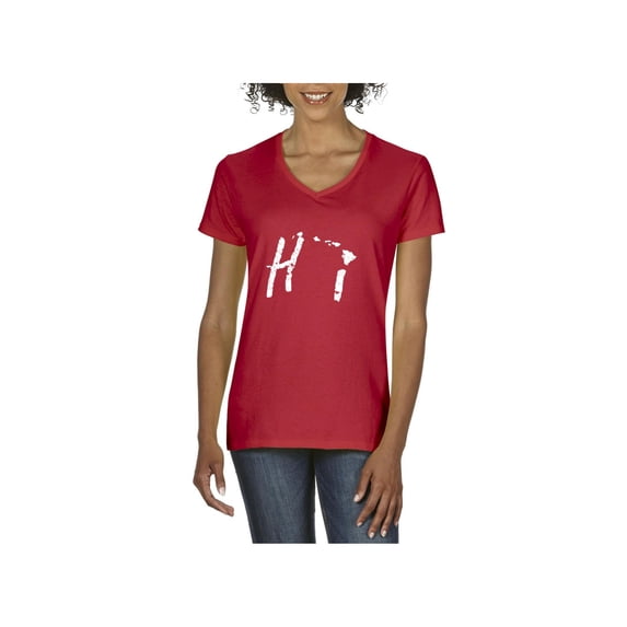 Women's T-Shirt V-Neck Short Sleeve - Hawaii
