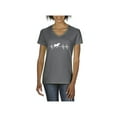 thumbnail image 1 of Women's T-Shirt V-Neck Short Sleeve - Horse Riding Gift Horses, 1 of 5