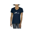 thumbnail image 1 of Women's T-Shirt V-Neck Short Sleeve - Horse Riding Gift Horses, 1 of 5